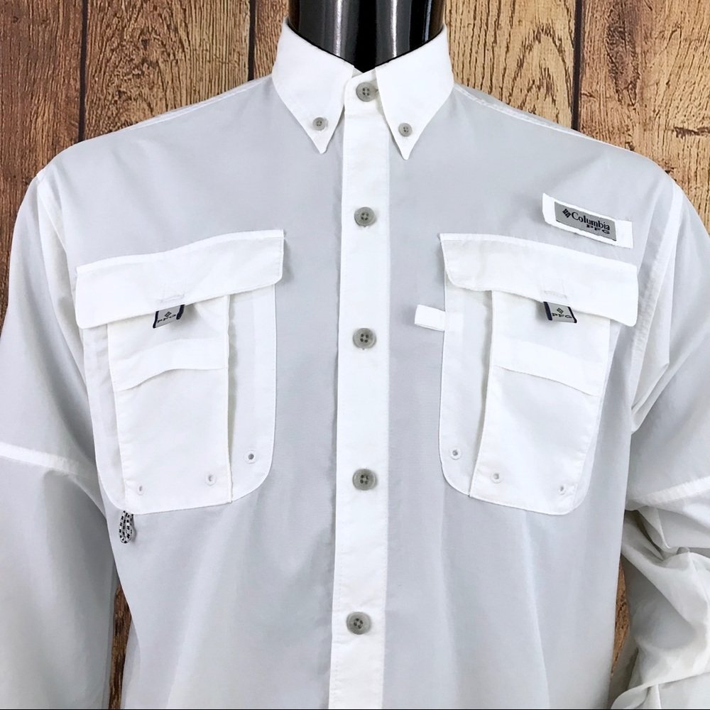 Columbia PFG men’s small white fishing shirt - Picture 3 of 8